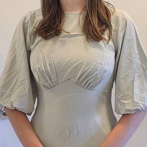 Beautiful Floor Length Sage Green Dress